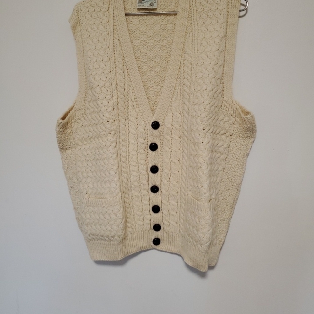 Haband Cream V-Neck Sweater Vest